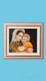 Quadro Madonna con Bambino - Dipinto.