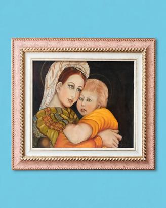Quadro Madonna con Bambino - Dipinto.