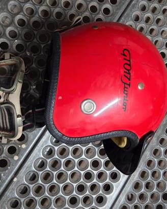 Casco BOERI SPORT HELMETS con occhiali anni 50 60