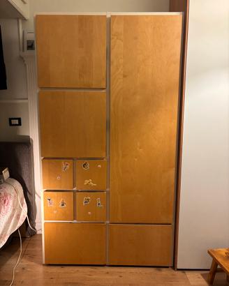 Armadio Ikea Rakke cameretta bimbi betulla