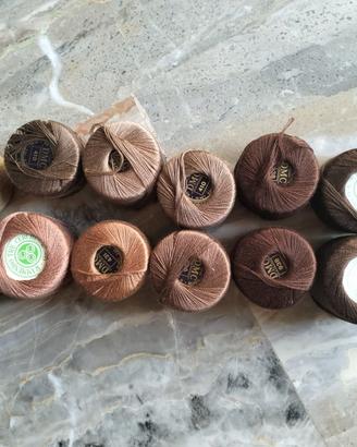 GOMITOLI COTONE DA RAMMENDO - 12 pezzi marrone