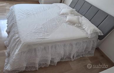 Completo letto matrimoniale 100% puro lino