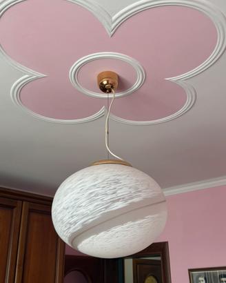 Lampadario sfera vetro di murano