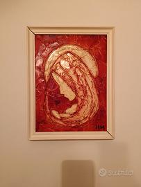 Arte Quadro antico religioso Madonnina firmato