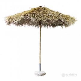 Ombrellone da Giardino in Bamboo con Tetto Paglia