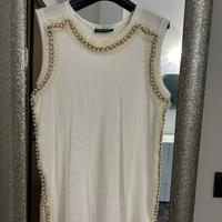 Maglia Twin set con tulle e perle, nuova