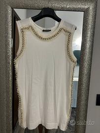 Maglia Twin set con tulle e perle, nuova