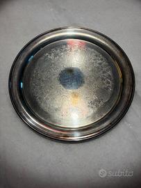 Vassoio tondo silver plated diametro 31 cm