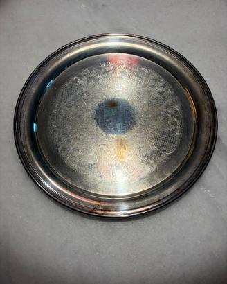 Vassoio tondo silver plated diametro 31 cm