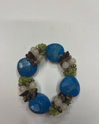 Bracciale con pietre naturali a forma di cuore