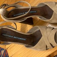 sandali camoscio beige