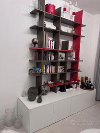 Libreria Soggiorno di Design con Mobile Cassetti