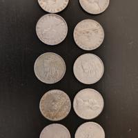 10 monete argento 500 lire