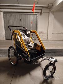 rimorchio bici porta bambini 
