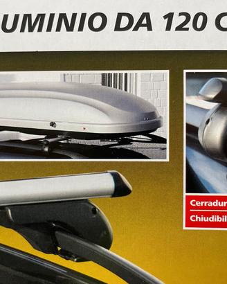 BARRE ALLUMINIO (TETTO) RIALZATE 120 CM-COMPATI