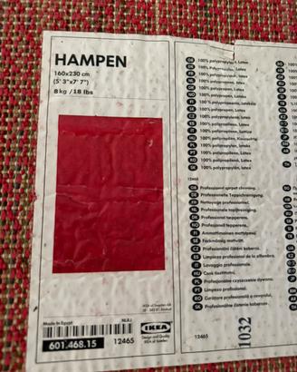 Tappeto IKEA HAMPEN rosso – 160×230 cm