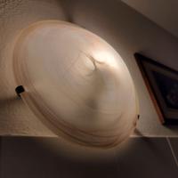 Plafoniera vetro satinato con sfumature beige