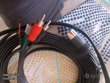 cavo per connessione audio video con RCA e din