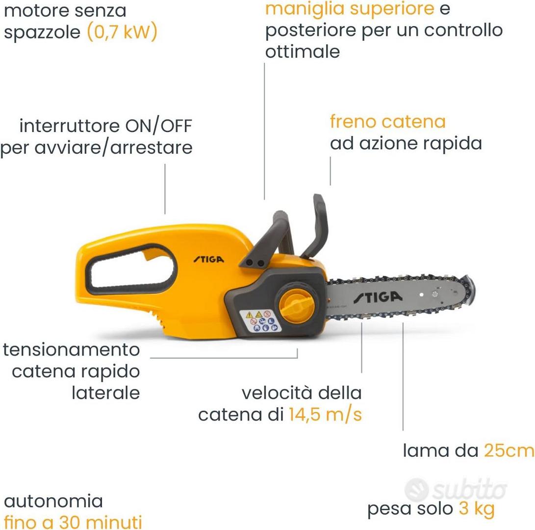 STIGA - Motosega a Batteria, Lama 25cm, 20V (4Ah) - Giardino e Fai da te In  vendita a Napoli