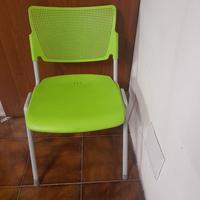 6 sedie verde e grigio