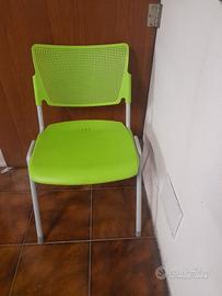 6 sedie verde e grigio