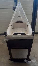 Culla antica in legno noce nazionale