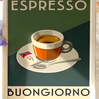 Poster su TELA Tazza di caffè espresso 30X40