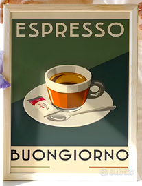 Poster su TELA Tazza di caffè espresso 30X40