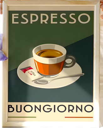 Poster su TELA Tazza di caffè espresso 30X40