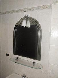 Specchiera bagno con mensola e led