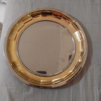 Vassoio Gottigen ,Acciaio,oro zecchino ,Argento