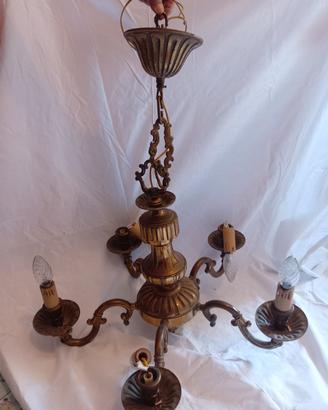 lampadario vintage Ottone