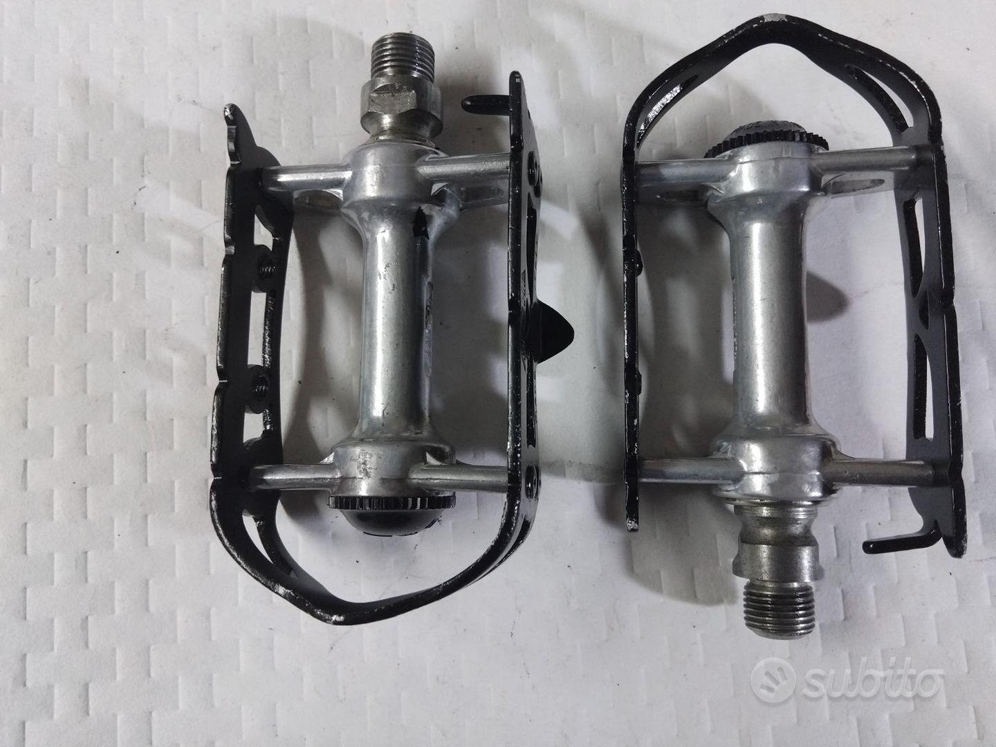 Pédales Miche Corsa Vintage - Noires Alu - Fabriquées En Italie - Pour Vélo Course Ou Randonneuse