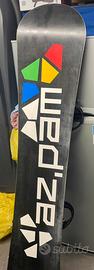 Tavola snowboard + attacchi Salomon + sacca