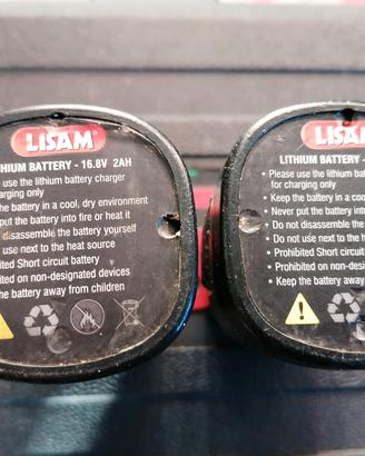 2 batterie e carica batterie lisam 