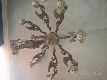 lampadario bronzo 