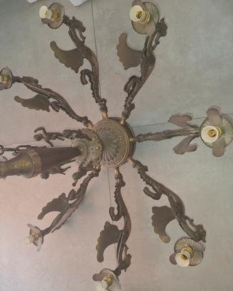 lampadario bronzo 