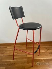 Sgabello IKEA ANSSI originale – rosso/nero – €35