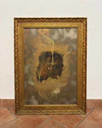 Quadro Astratto Informale Materico con Cornice