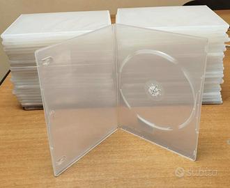 50 PZ. CUSTODIE PER CD/DVD SLIM LONG TRASPARENTI