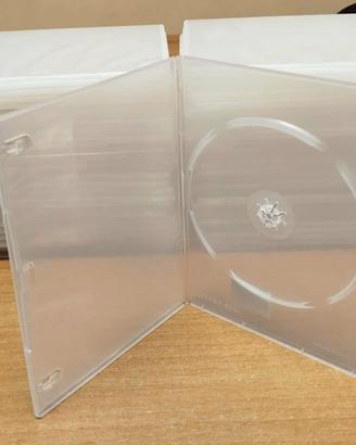 50 PZ. CUSTODIE PER CD/DVD SLIM LONG TRASPARENTI