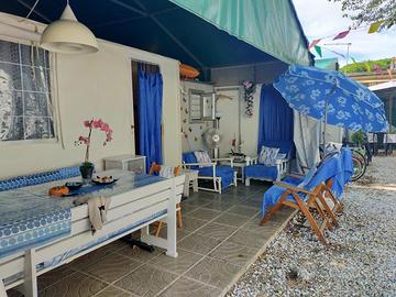 Roulotte stanziale con veranda