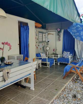 Roulotte stanziale con veranda