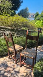 SEDIE IN LEGNO CON SEDUTA IN PAGLIA