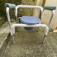 Sedia WC Comoda 4 in 1 Pieghevole in Alluminio Reg