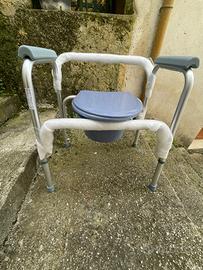 Sedia WC Comoda 4 in 1 Pieghevole in Alluminio Reg