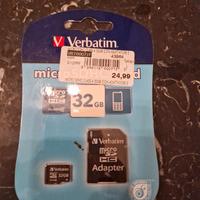 Micro SDHC Card Verbatim con adattatore nuovo 