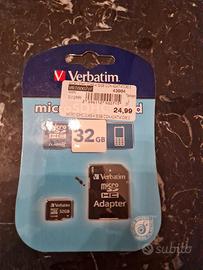 Micro SDHC Card Verbatim con adattatore nuovo 