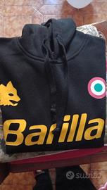 Felpa nera con cappuccio vintage As Roma - taglia