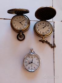 Tre orologi da taschino. 